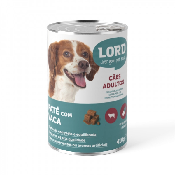 LORD Cão Pedaços Vaca c/Molho 410gr