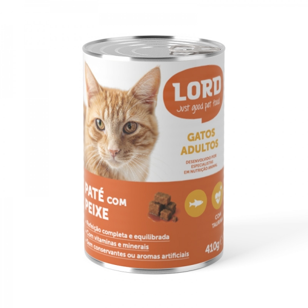 LORD Gato Peixe Pedaços c/Molho 410gr