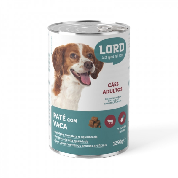 LORD Cão Pedaços Vaca c/Molho 1250gr