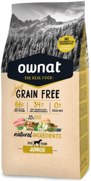 OWNAT GRAIN FREE JUST Junior 14Kg DOG