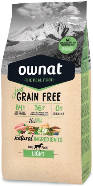 OWNAT GRAIN FREE JUST Light 14Kg DOG