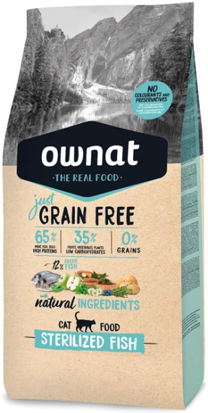 OWNAT GRAIN FREE JUST Sterilized Fish 8Kg CAT